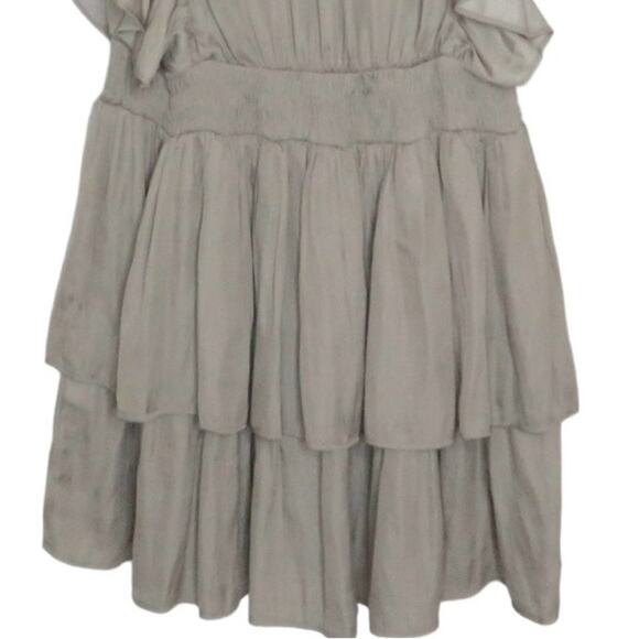 Pookie & Sebastian Dress, Drop Waist Ruffle, Tiered, Dress, Party Grey S NWOT - Picture 6 of 9